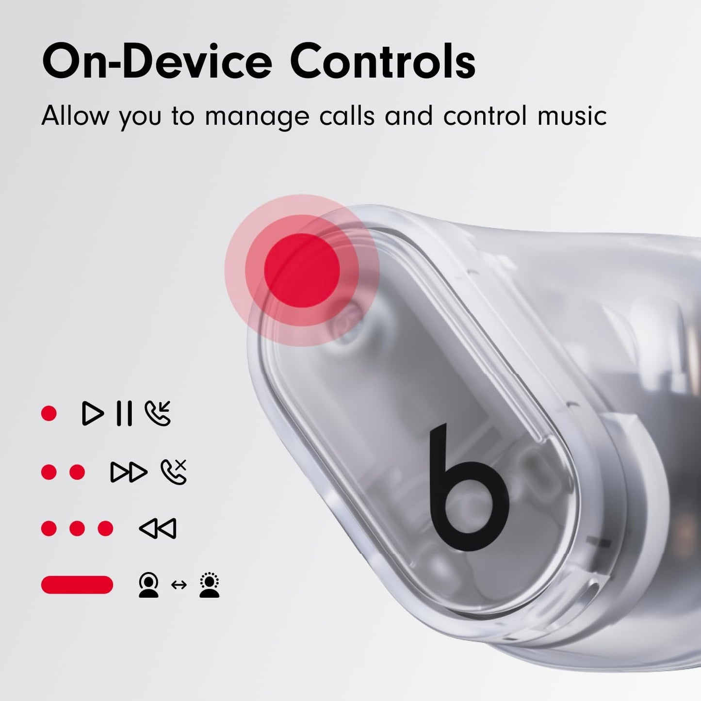 Beats Studio Buds + Transparent Wireless Noise Cancelling Earbuds, Apple & Android Compatibility