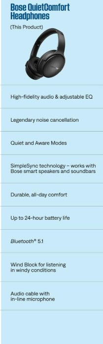 Bose QuietComfort Bluetooth Headphones Noise Cancelling and Mic