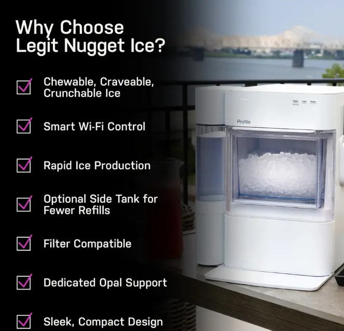 GE Opal 2.0 Nugget Ice Maker, Stainless Steel
