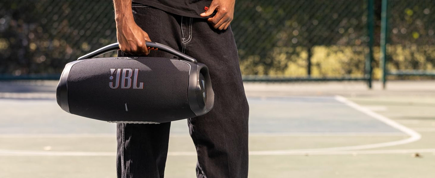 JBL Boombox 3 Black Portable Bluetooth Speaker with Massive Sound