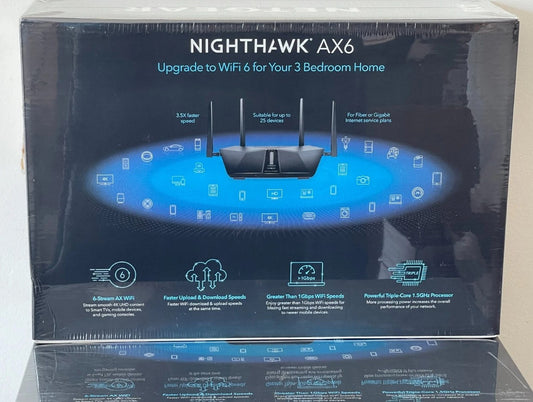 Netgear Nighthawk AX6 6-Stream AX4300 WiFi 6 Router (RAX45-100NAS)